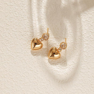 Luna Heart Drop Earrings