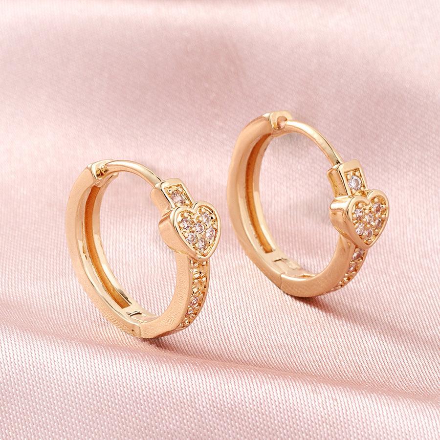 Vivian Hearty Huggie Earrings Stella Harte