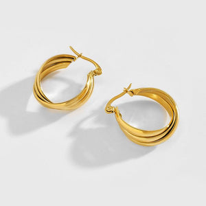 Luminous Lasso Loop Hoop Earrings