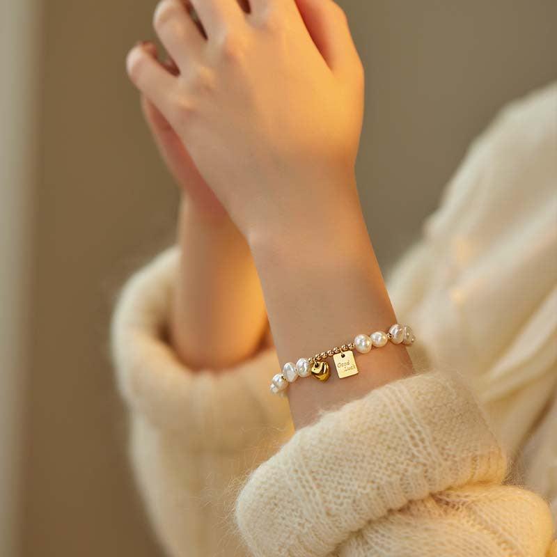 Seraphina Pearl Charm Bracelet Stella Harte
