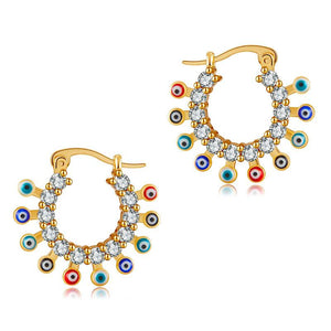 Vibrant Harmony Hoop Earrings