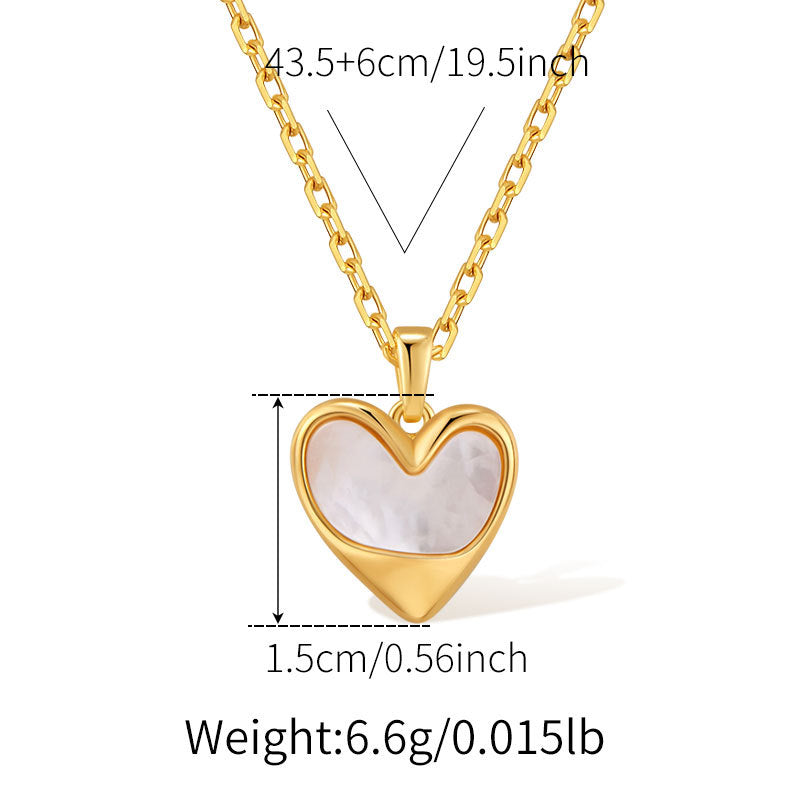 Semi-Heart Pendant Necklace Stella Harte