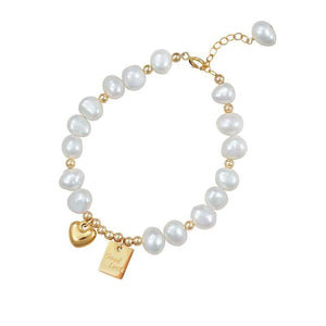 Seraphina Pearl Charm Bracelet