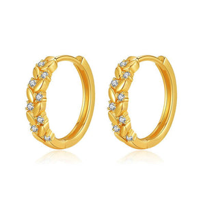 Verdant Vines Huggie Earrings