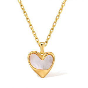 Semi-Heart Pendant Necklace