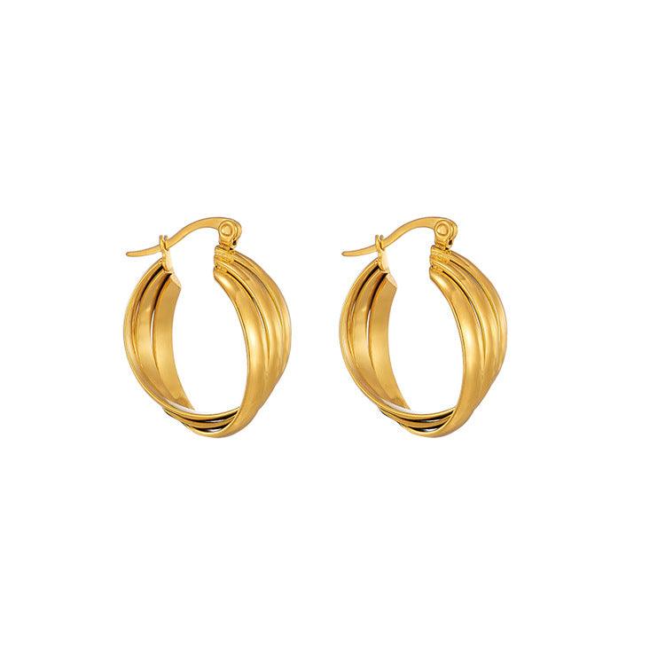 Luminous Lasso Loop Hoop Earrings Stella Harte
