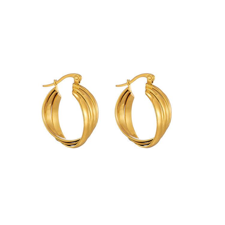 Luminous Lasso Loop Hoop Earrings