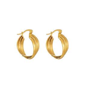 Luminous Lasso Loop Hoop Earrings