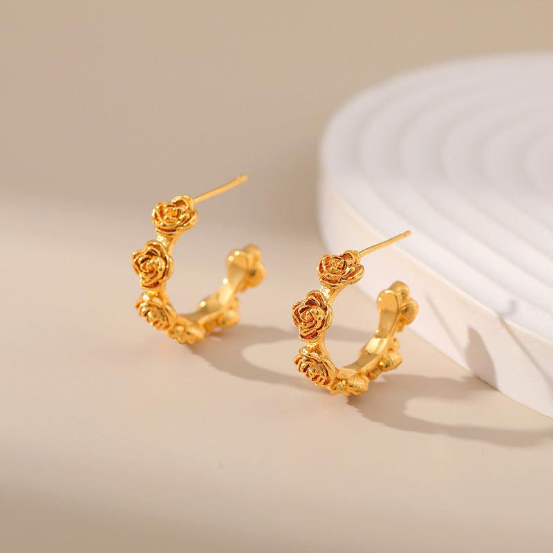 Rosie Rosa Hoop Earrings Stella Harte