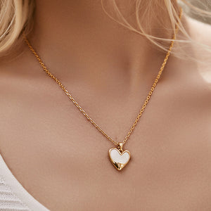 Semi-Heart Pendant Necklace