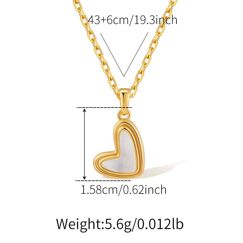 Semi-Heart Pendant Necklace Stella Harte