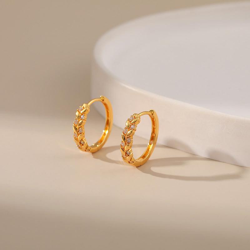 Verdant Vines Huggie Earrings Stella Harte