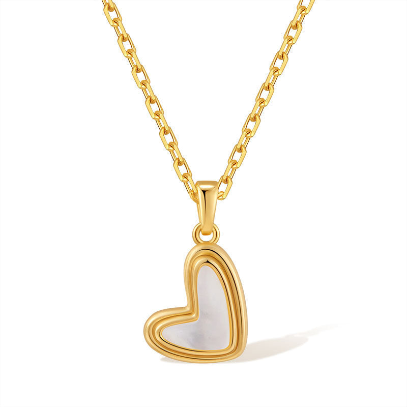 Semi-Heart Pendant Necklace Stella Harte