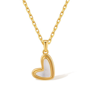 Semi-Heart Pendant Necklace