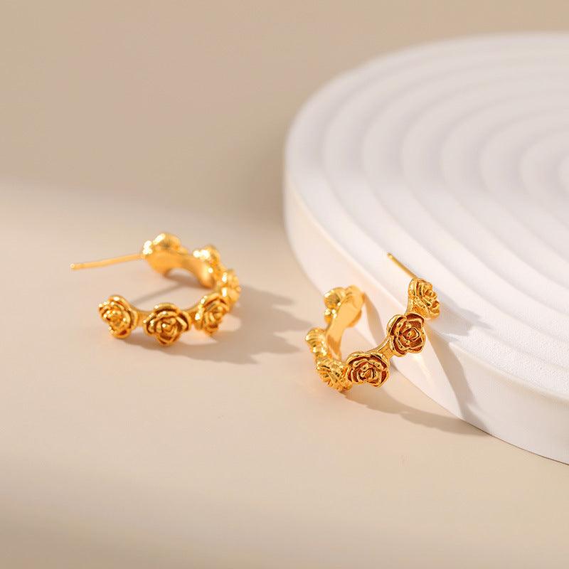 Rosie Rosa Hoop Earrings Stella Harte