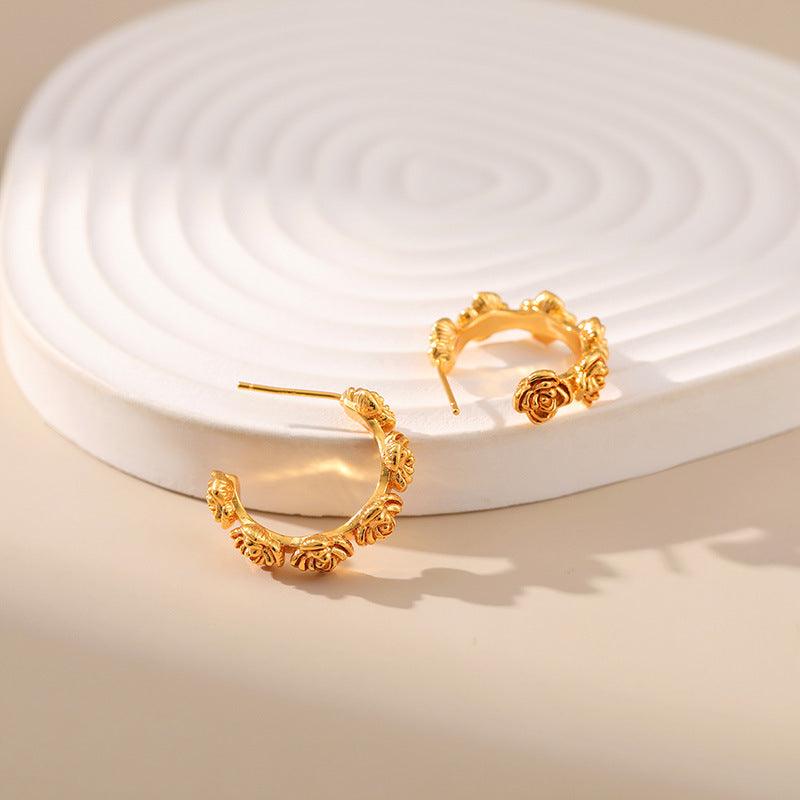 Rosie Rosa Hoop Earrings Stella Harte