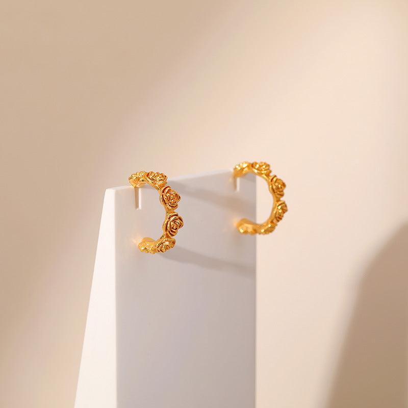 Rosie Rosa Hoop Earrings Stella Harte