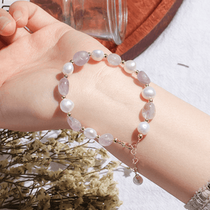 Amethyst Pearl Elegance Bracelet