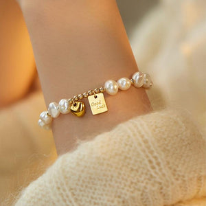 Seraphina Pearl Charm Bracelet