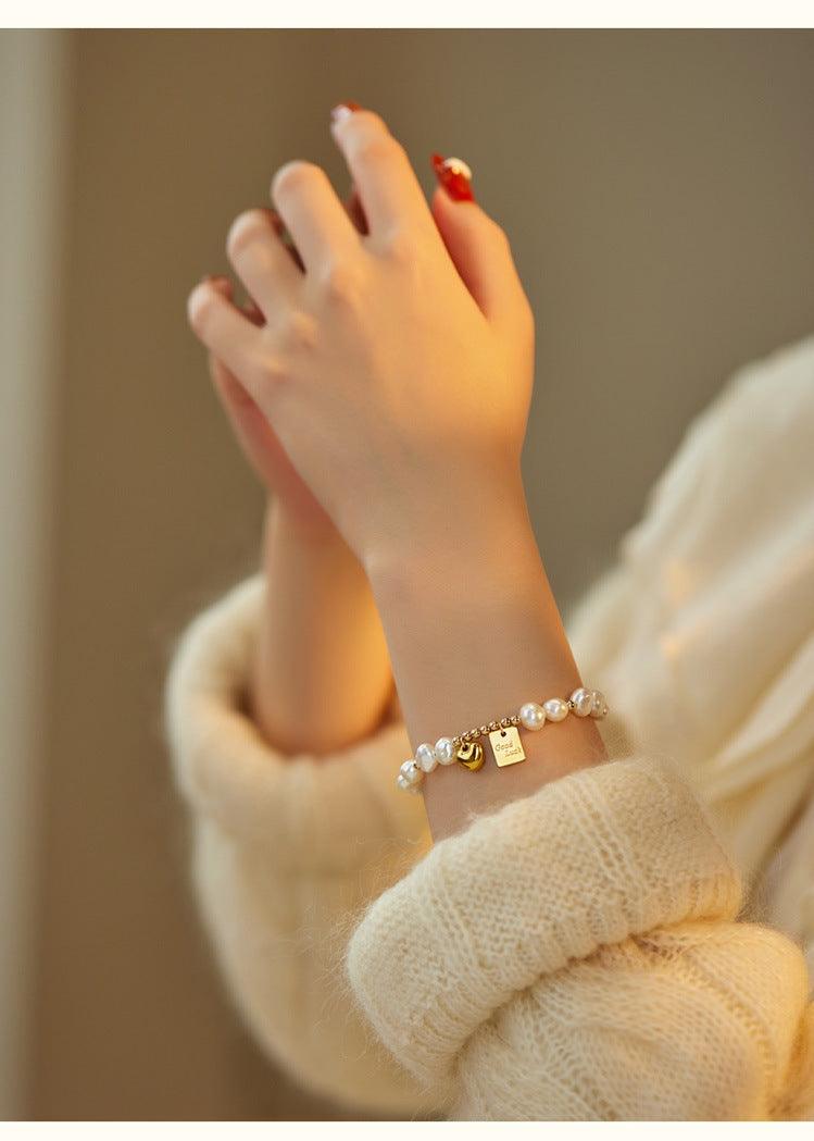 Seraphina Pearl Charm Bracelet Stella Harte