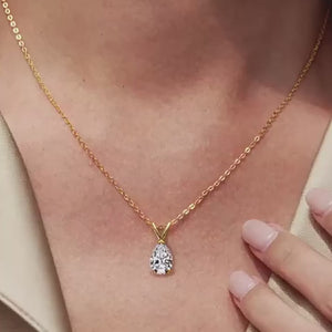 Pear Drop Promise Necklace