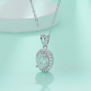 Oval Halo Whisper Necklace